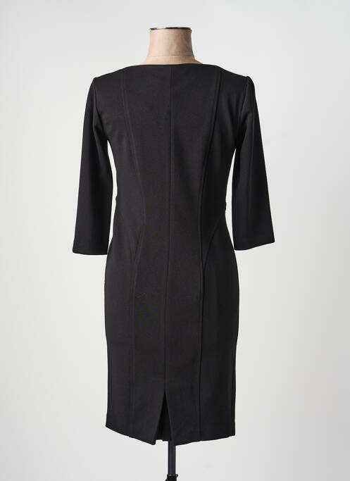 Robe mi-longue manches longues manches longues noir ÉCLÀ femme