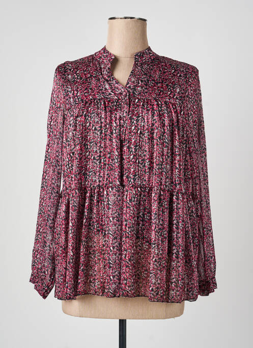 Blouse imprimé fantaisie manches longues rose QUATTRO femme