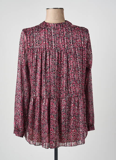 Blouse imprimé fantaisie manches longues rose QUATTRO femme