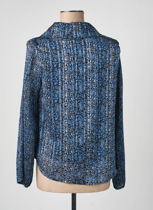 Chemisier imprimé fantaisie manches longues bleu QUATTRO femme