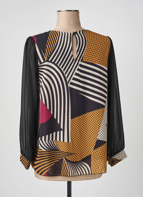 Top imprimé fantaisie manches longues noir QUATTRO femme