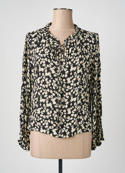 Blouse imprimé fantaisie manches longues noir QUATTRO femme