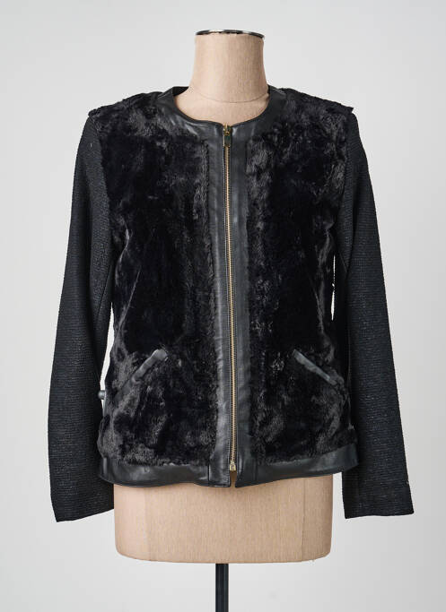 Veste casual col rond noir JUMFIL femme
