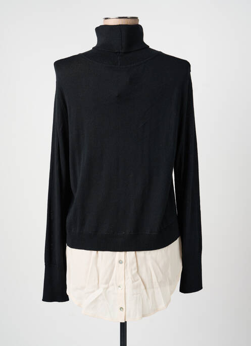 Pull col roulé manches longues manches longues noir MARIA BELLENTANI femme