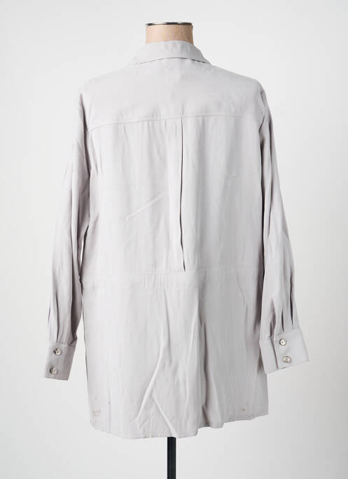 Veste casual col chemisier gris JUMFIL femme