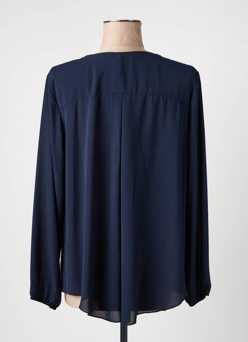 Blouse manches longues manches longues bleu QUATTRO femme