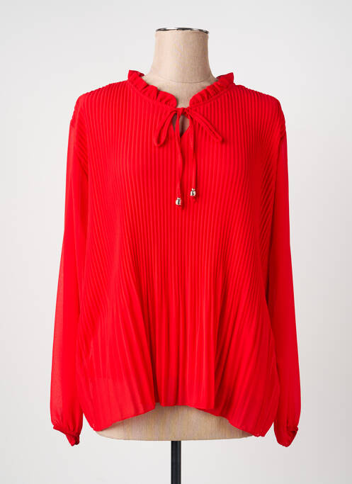 Blouse col rond manches longues rouge QUATTRO femme
