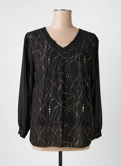Blouse manches longues manches longues noir QUATTRO femme