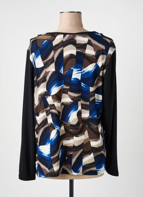 Top imprimé fantaisie manches longues noir QUATTRO femme