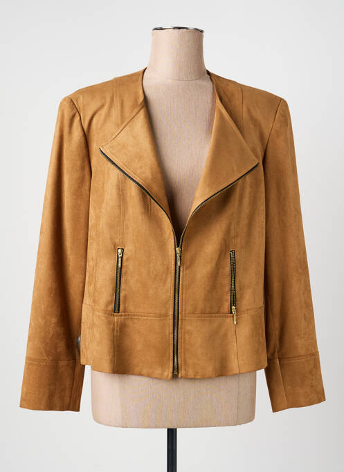 Veste casual col tailleur beige JUMFIL femme