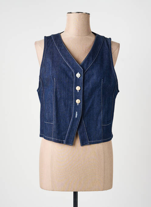 Gilet sans manche coupe cintrée bleu JUMFIL femme