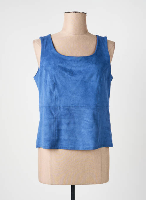 Top col carré sans manche bleu JUMFIL femme