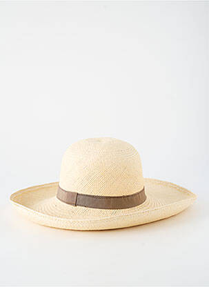 Chapeau forme chapeau paille beige PANAMA HAT femme