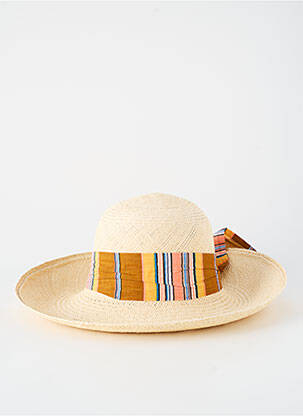Chapeau forme chapeau paille beige TESI femme