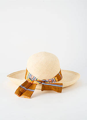 Chapeau forme chapeau paille beige TESI femme