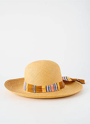 Chapeau forme chapeau paille marron TESI femme