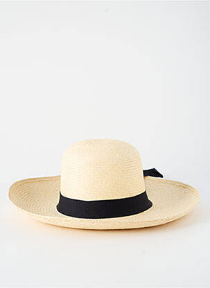 Chapeau forme chapeau paille noir AUREGA femme