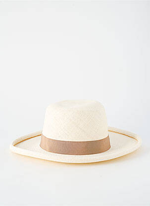Chapeau forme chapeau paille beige MADE IN ECUADOR unisexe