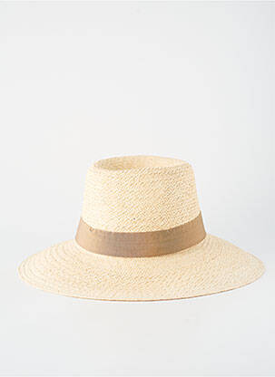 Chapeau forme chapeau paille beige COUSTILLERES femme