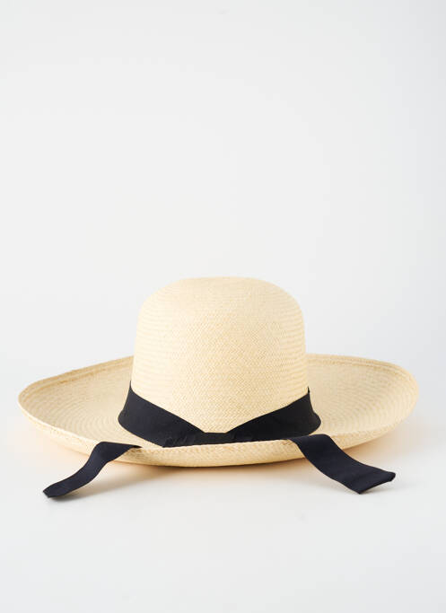 Chapeau forme chapeau paille noir AUREGA femme