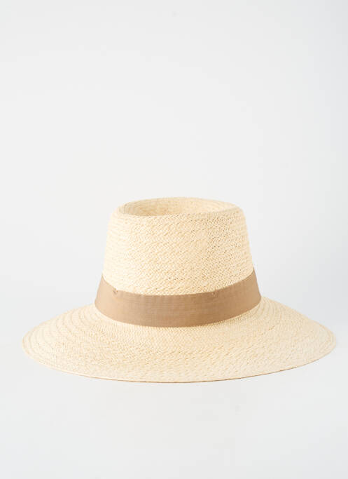 Chapeau forme chapeau paille beige COUSTILLERES femme