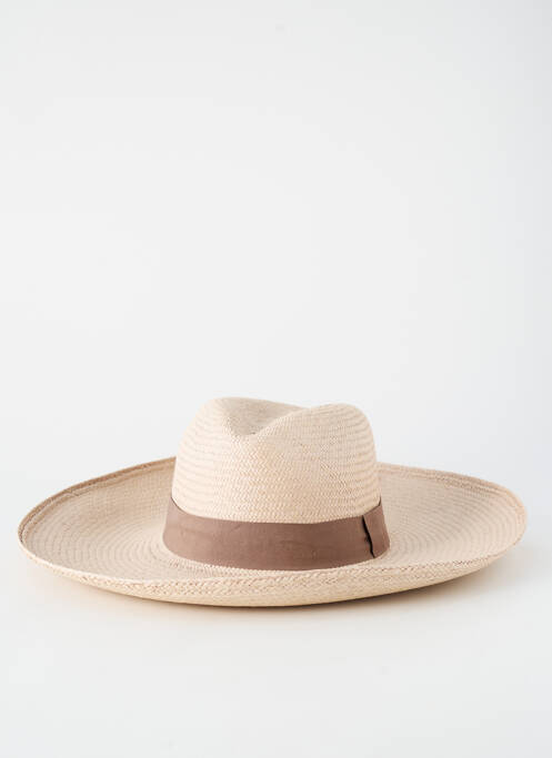 Chapeau forme chapeau paille marron PANAMA HAT femme