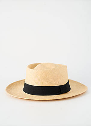 Chapeau forme chapeau paille noir PANAMA HAT homme