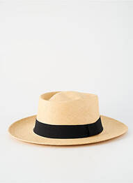 Chapeau forme chapeau paille noir PANAMA HAT homme