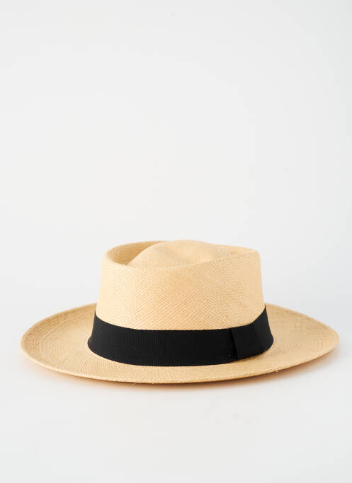 Chapeau forme chapeau paille noir PANAMA HAT homme