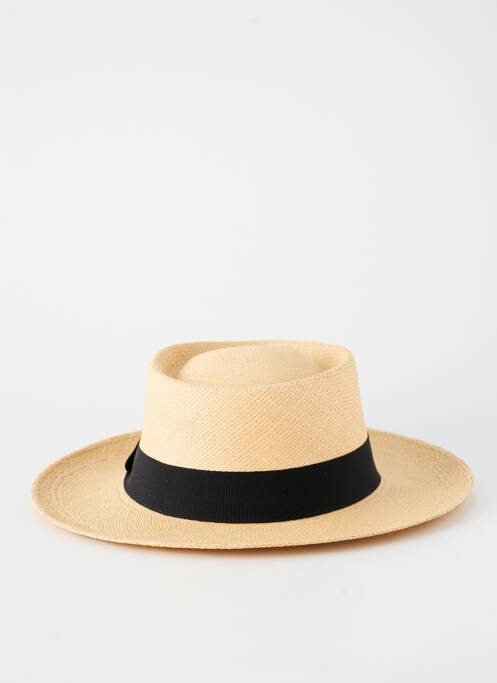 Chapeau forme chapeau paille noir PANAMA HAT homme