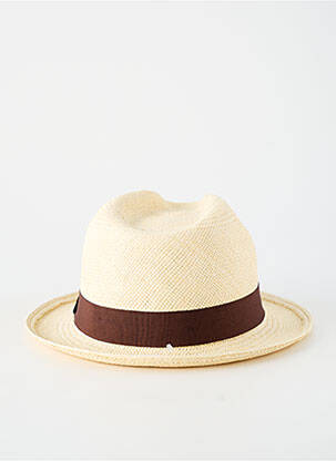 Chapeau forme chapeau paille marron PANAMA homme