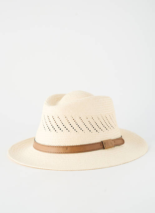 Chapeau forme chapeau paille beige AUREGA homme