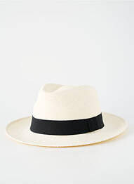 Chapeau forme chapeau paille noir PANAMA HAT homme