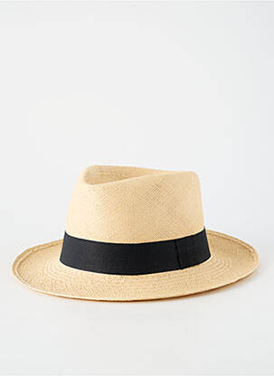 Chapeau forme chapeau paille noir PANAMA HAT homme