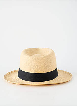 Chapeau forme chapeau paille noir PANAMA HAT homme