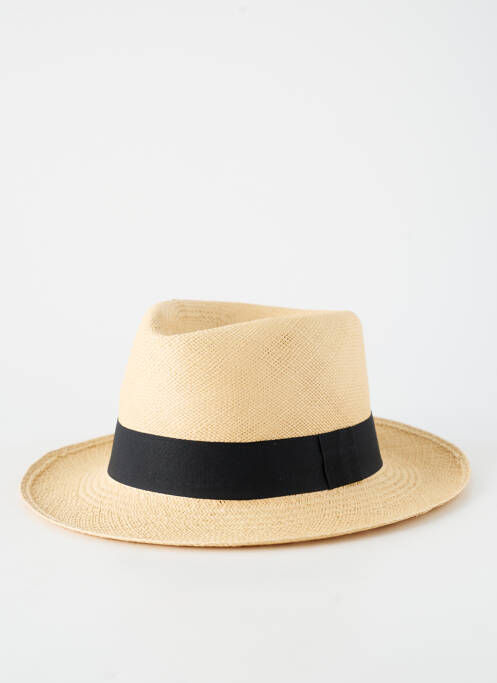 Chapeau forme chapeau paille noir PANAMA HAT homme