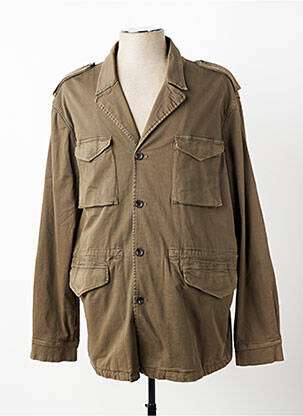 Veste casual fermeture boutonnée sur le devant vert MAISON WOOLIES homme
