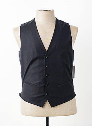 Gilet sans manche tissage satiné bleu PARTNER'S homme