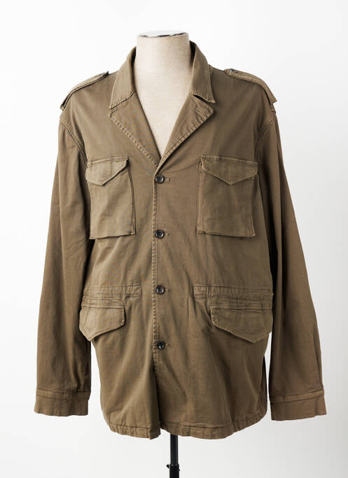Veste casual fermeture boutonnée sur le devant vert MAISON WOOLIES homme