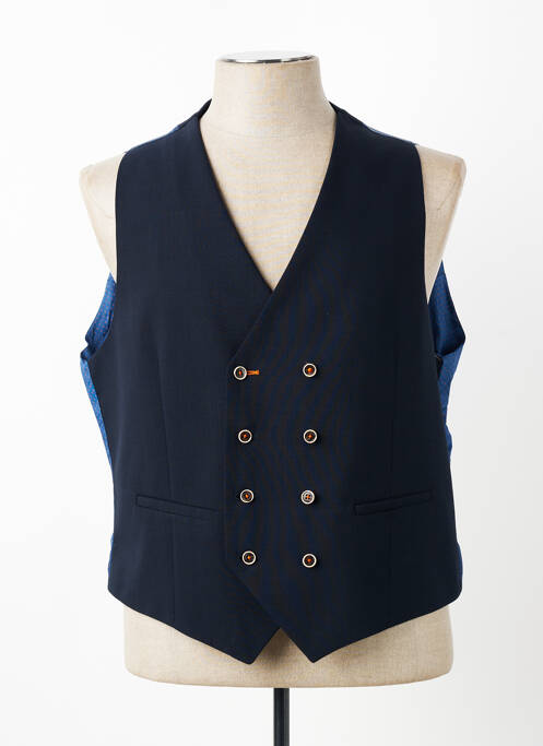 Gilet sans manche effet matière satinée bleu MONSIEUR HECTOR homme