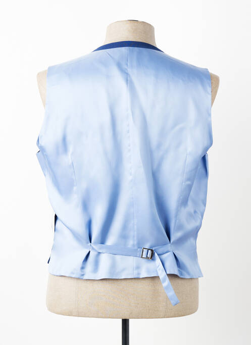 Gilet sans manche effet matière satinée bleu PARTNER'S homme