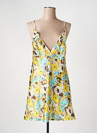 Nuisette/combinette effet matière satinée jaune REGLISSE femme