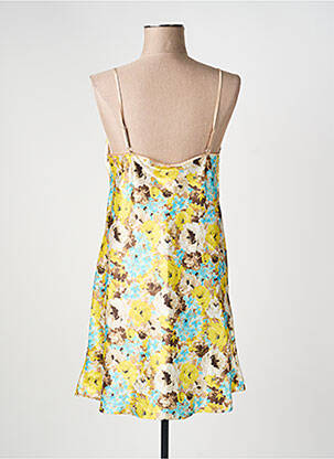 Nuisette/combinette effet matière satinée jaune REGLISSE femme