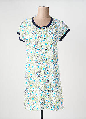 Chemise de nuit imprimé fantaisie blanc REGLISSE femme
