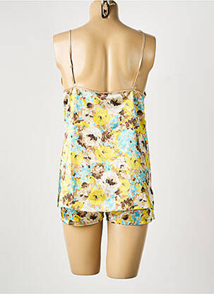 Pyjashort imprimé fantaisie jaune REGLISSE femme