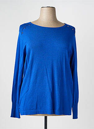 Pull coupe droite manches longues bleu BETTY BARCLAY femme