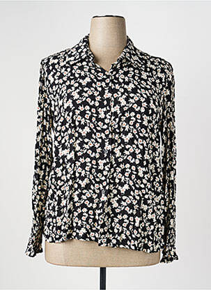 Blouse imprimé fantaisie manches longues noir QUATTRO femme