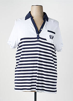 Polo coupe droite manches courtes blanc JUMFIL femme