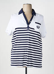 Polo coupe droite manches courtes blanc JUMFIL femme