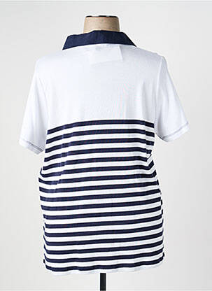 Polo coupe droite manches courtes blanc JUMFIL femme